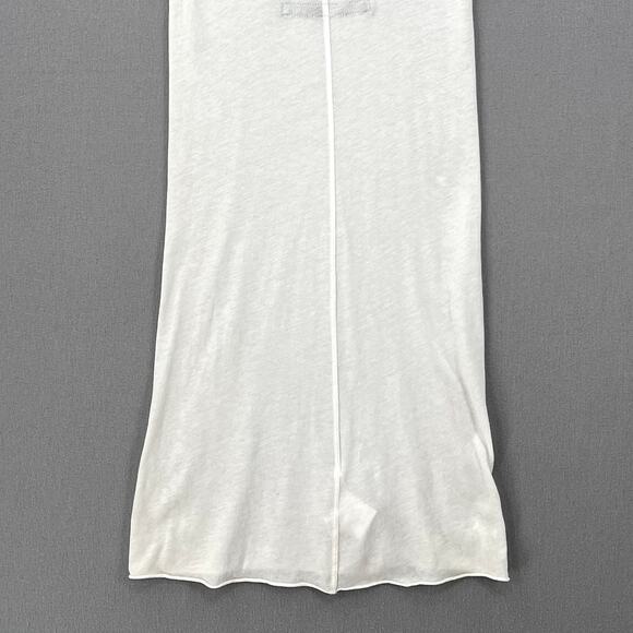 ENZA COSTA Tissue Jersey Layering Tunic Tank Women Medium White Pima Cotton NEW - Picture 8 of 14